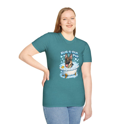Rub-A-Dub Pup – Personalized Dog Spa T-Shirt – Paw Spa Days Remembered