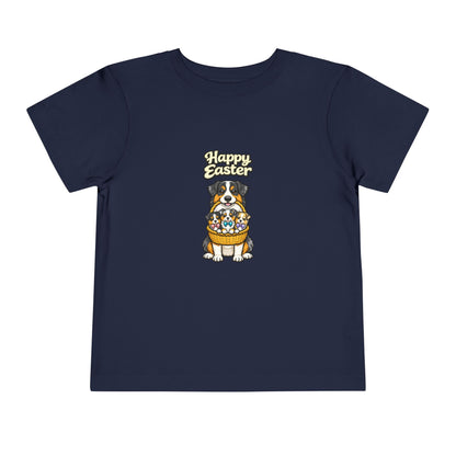 Australian Shepherd Family Happy Easter -- Toddler Dog Lover Tee