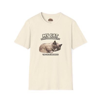My Cat Is My Personality – "The Gentle Presence" – Personalized Custom Cat Shirt