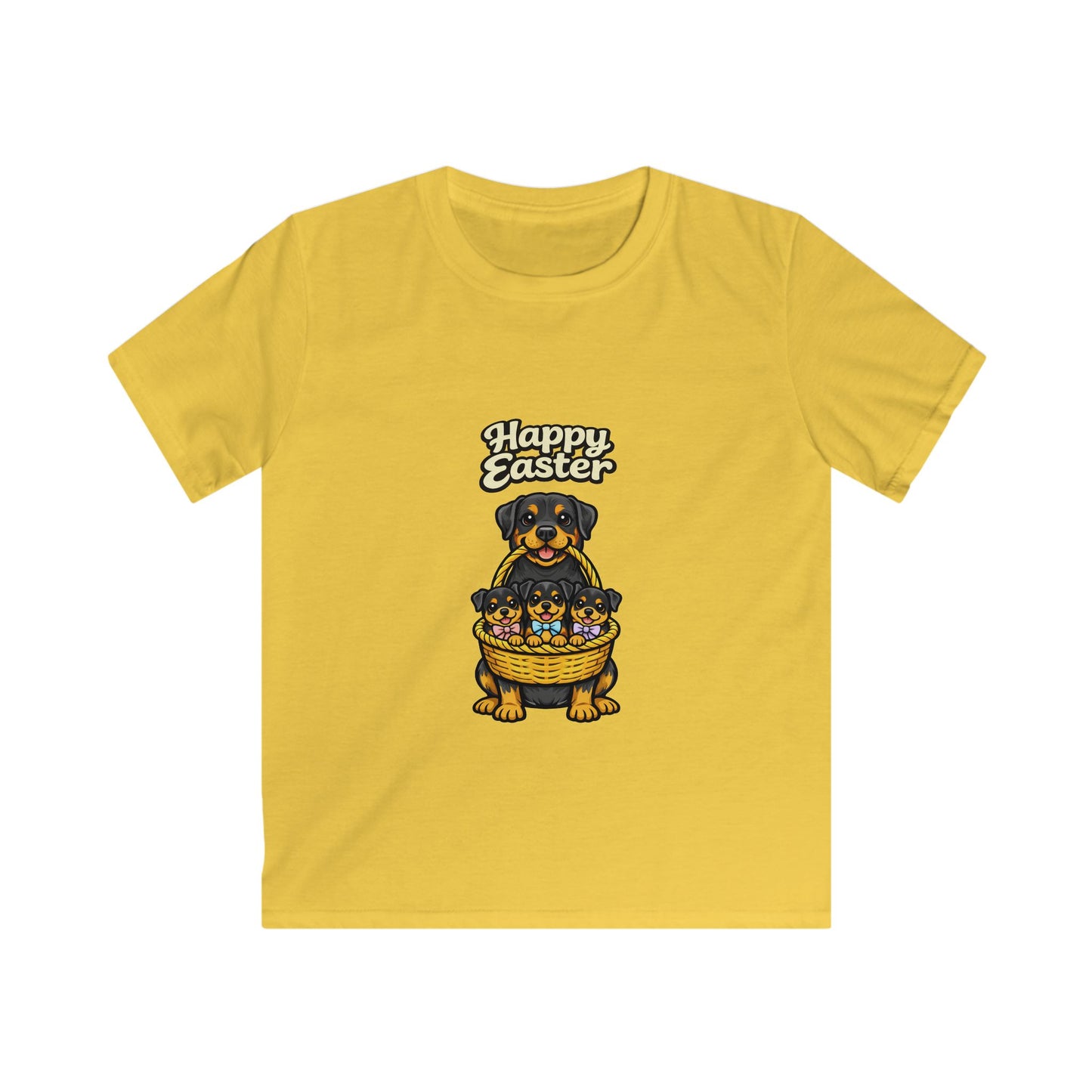 Rottweiler Happy Easter — Youth Dog Lover Tee