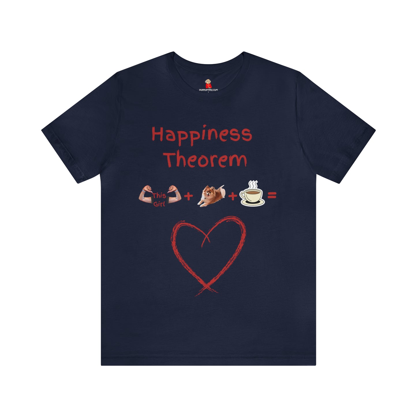 This Girl + Pomeranian + Coffee = Happiness Unisex Jersey Tee