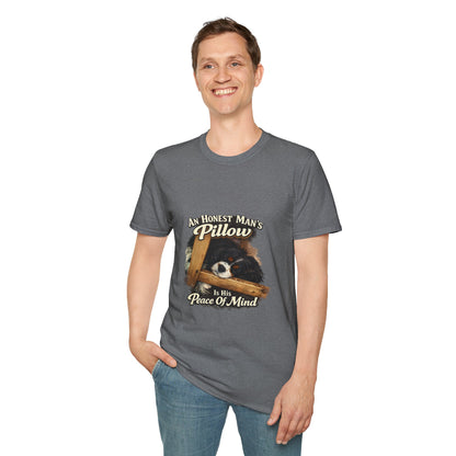 An Honest Man's Pillow Is His Peace Of Mind  —  Dog Lover T-Shirt