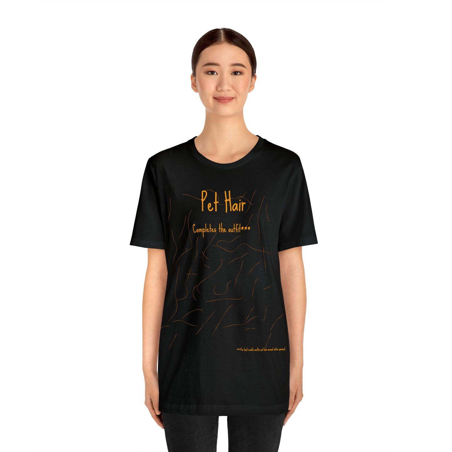 Gold Pet Hair Completes The Outfit Unisex Jersey Short Sleeve Tee