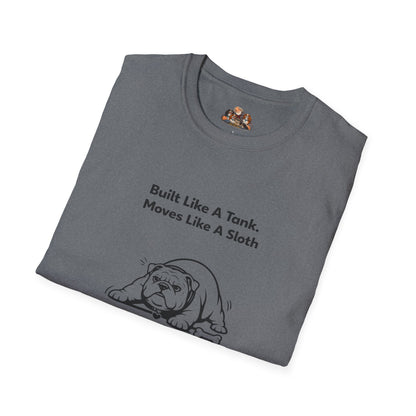 Built Like A Tank, Moves Like A Sloth -- Black And White Minimalist Family Collection For Adult Dog Lovers