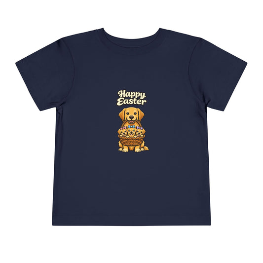 Golden Retriever Family Happy Easter -- Toddler Dog Lover Tee