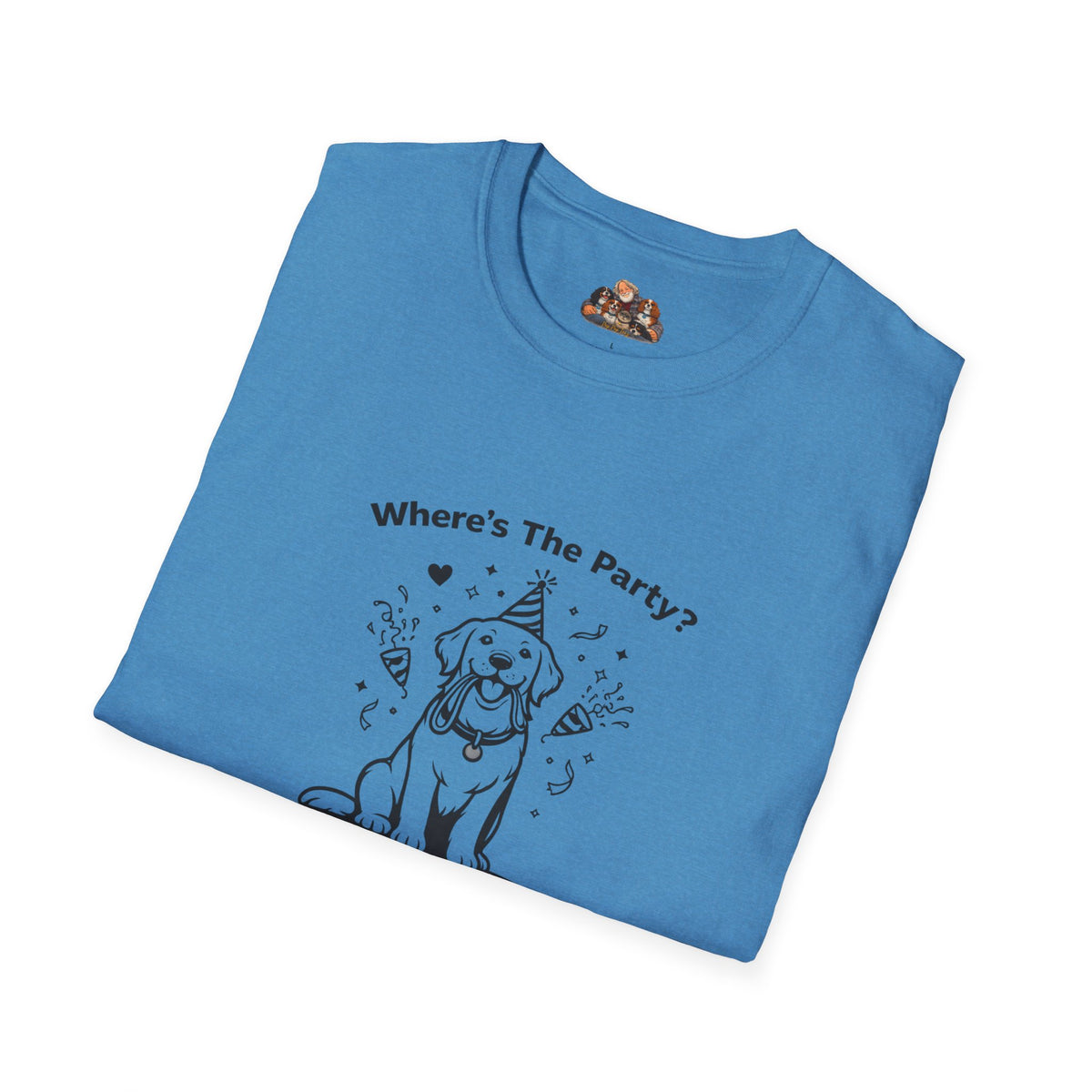 Where's The Party?  —  Black And White Minimalist Family Collection For Adult Dog Lovers