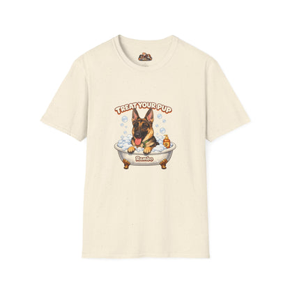 Bath Time Survivor – Personalized Dog Spa T-Shirt – Paw Spa Days Remembered