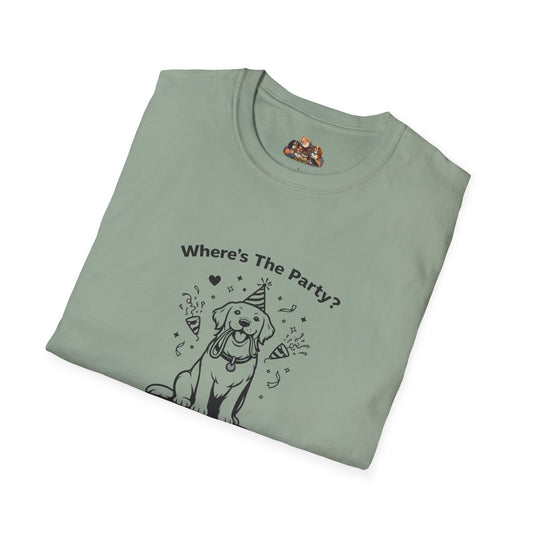 Where's The Party?  —  Dog Lover T-Shirt