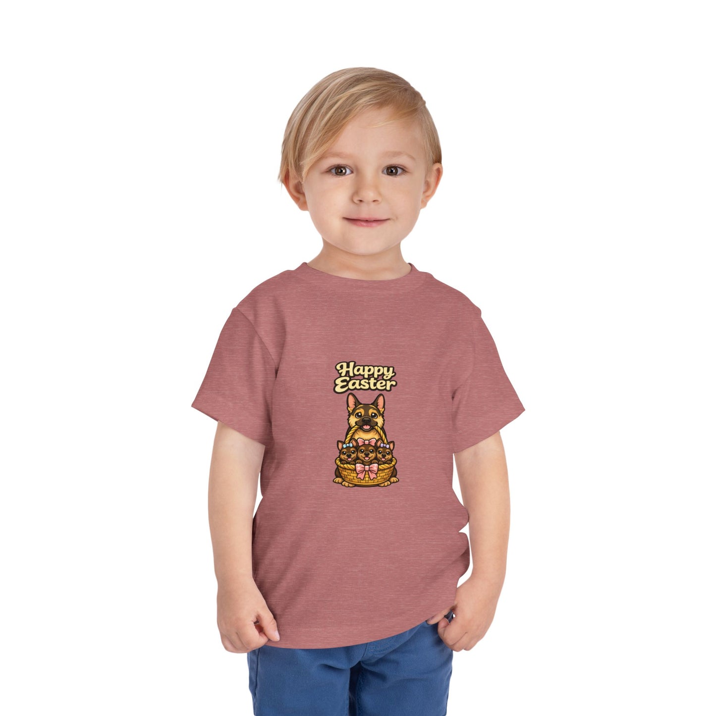 German Shepherd Family Happy Easter -- Toddler Dog Lover Tee