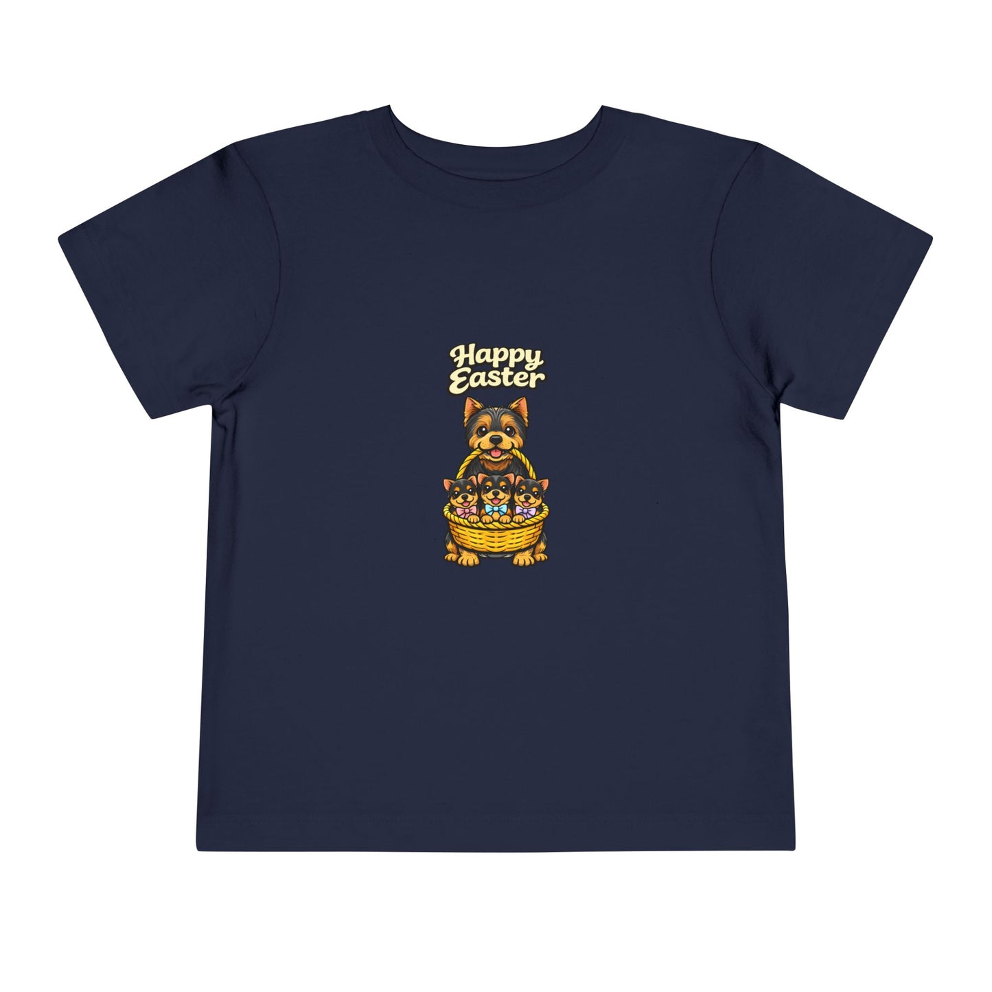 Yorkie Family Happy Easter -- Toddler Dog Lover Tee