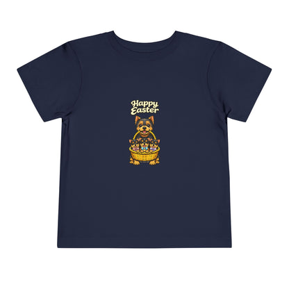 Yorkie Family Happy Easter -- Toddler Dog Lover Tee