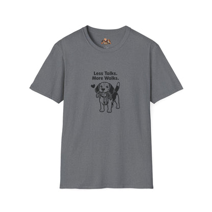 Beagle Less Talks. More Walks.  —  Black And White Minimalist Family Collection For Adult Dog Lovers