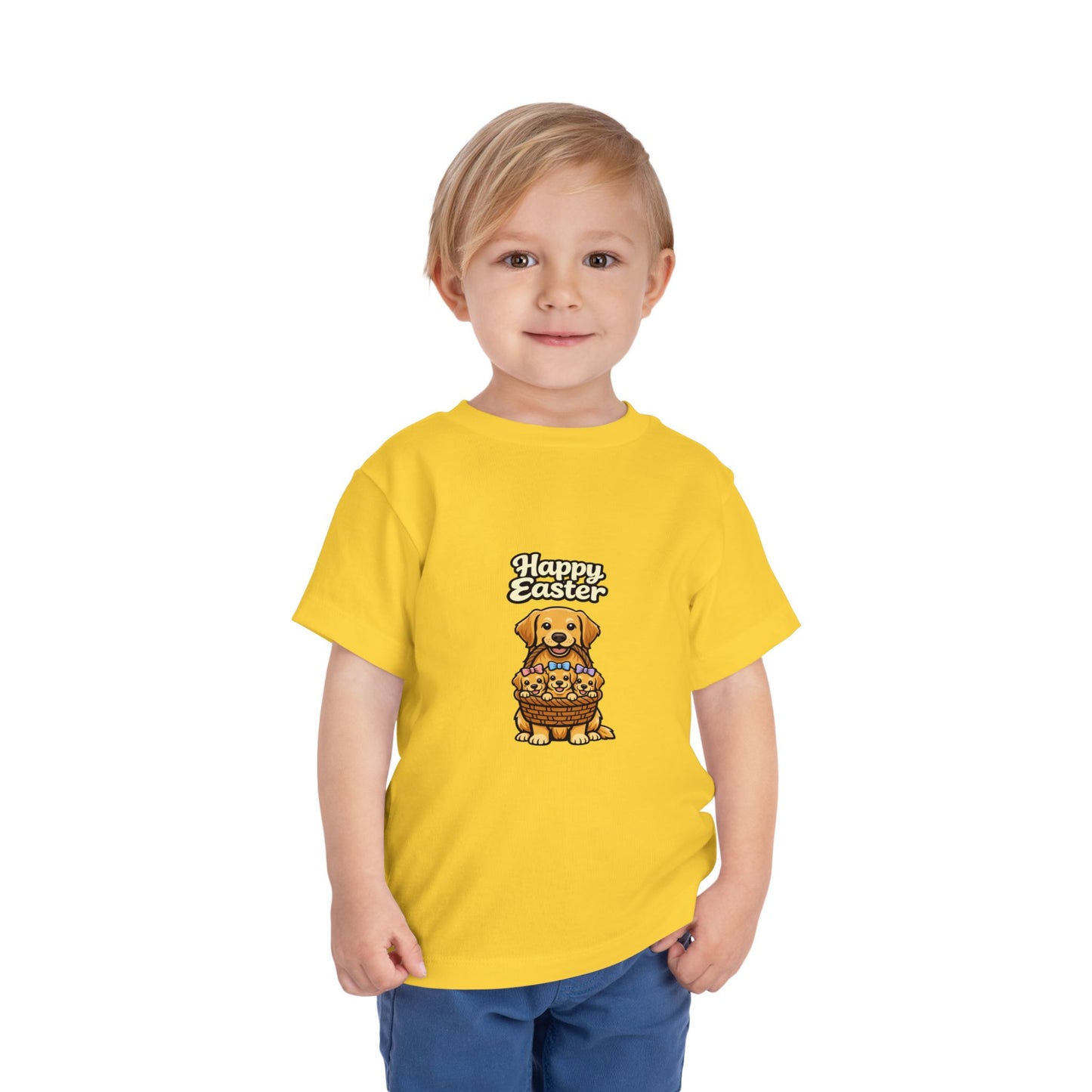 Golden Retriever Family Happy Easter -- Toddler Dog Lover Tee