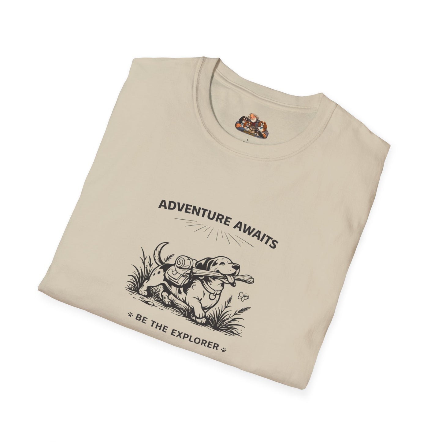 Adventure Awaits Be The Explorer  —  Black And White Minimalist Family Collection For Adult Dog Lovers
