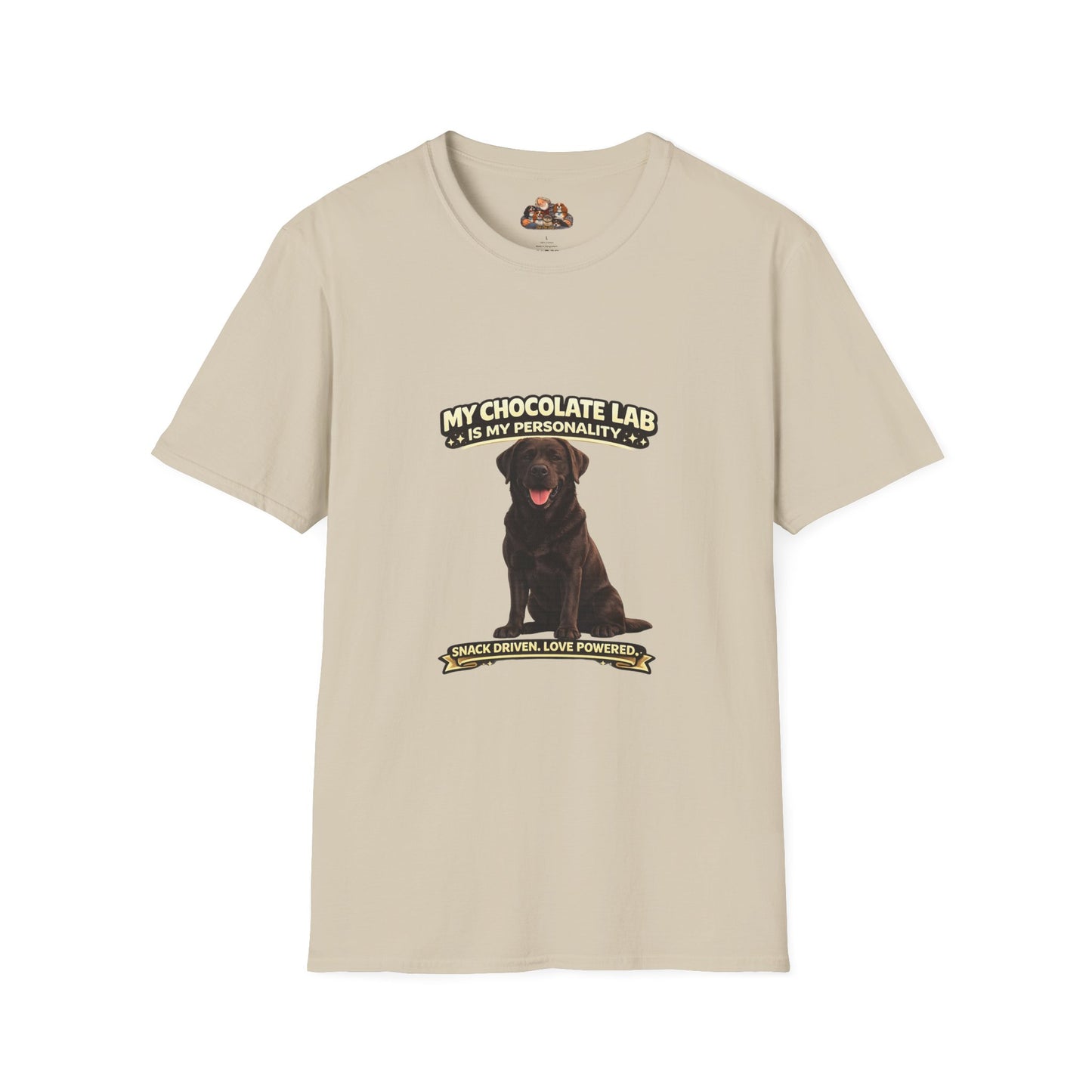 My Chocolate Lab is My Personality – Snack Driven. Love Powered – Personalized Custom Dog Breed Shirt
