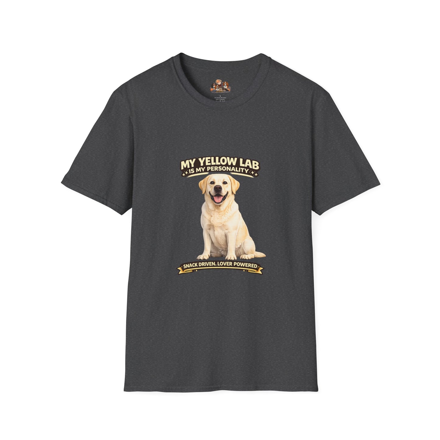 My Yellow Lab is My Personality – Snack Driven. Love Powered. – Personalized Dog Breed Shirt