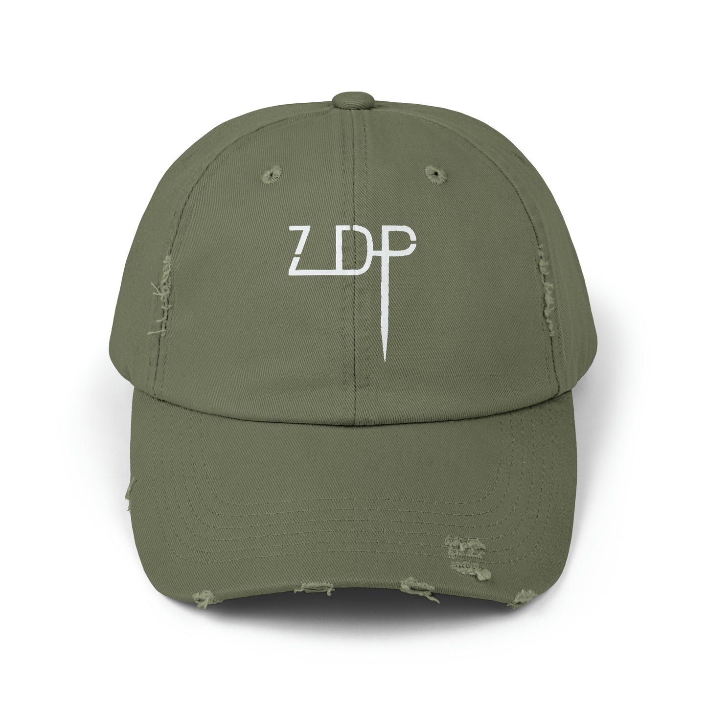 Zach D Productions ZDP Logo Unisex Distressed Cap