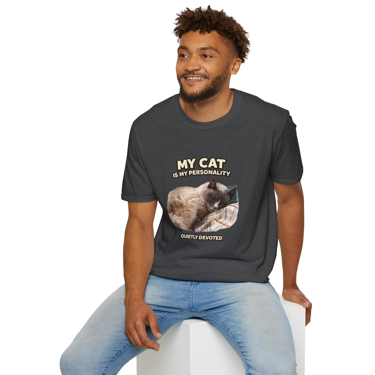 My Cat Is My Personality – "Quietly Devoted" – Personalized Custom Cat Shirt