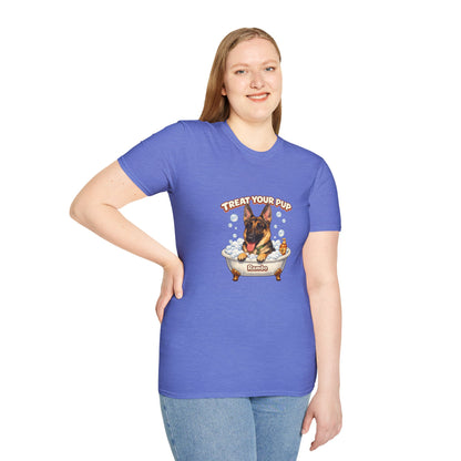 Bath Time Survivor – Personalized Dog Spa T-Shirt – Paw Spa Days Remembered