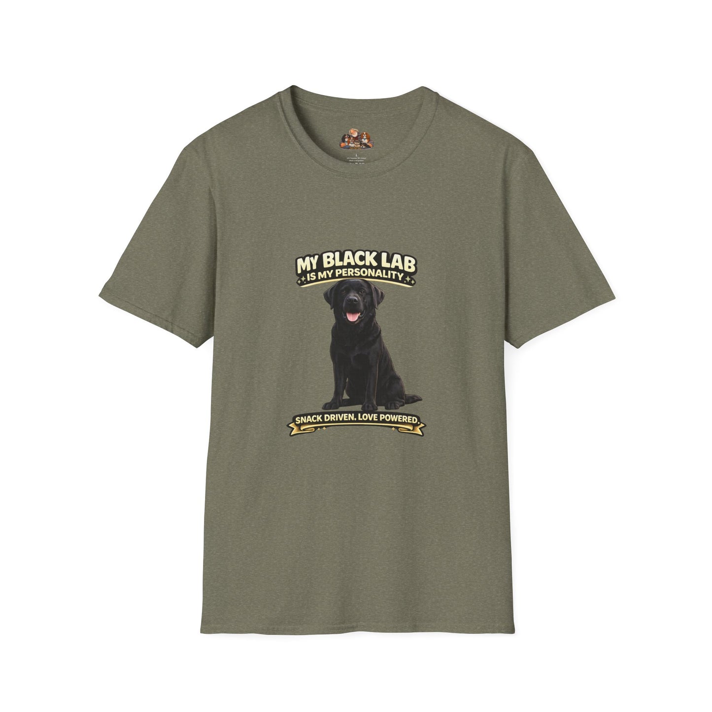 My Black Lab Is My Personality – Snack Driven. Love Powered – Personalized Dog Breed Shirt