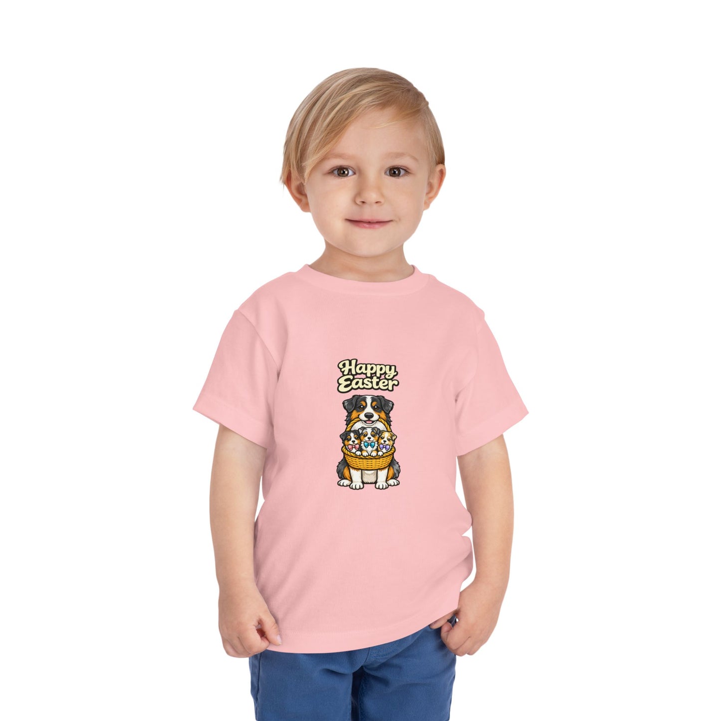 Australian Shepherd Family Happy Easter -- Toddler Dog Lover Tee