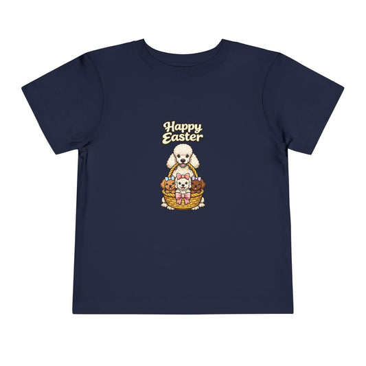Poodle Family Happy Easter -- Toddler Dog Lover Tee