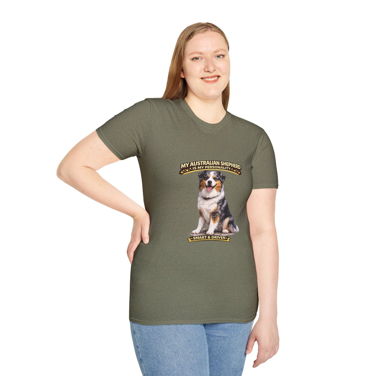 My Australian Shepherd Is My Personality – Smart & Driven – Personalized Dog Breed Tee