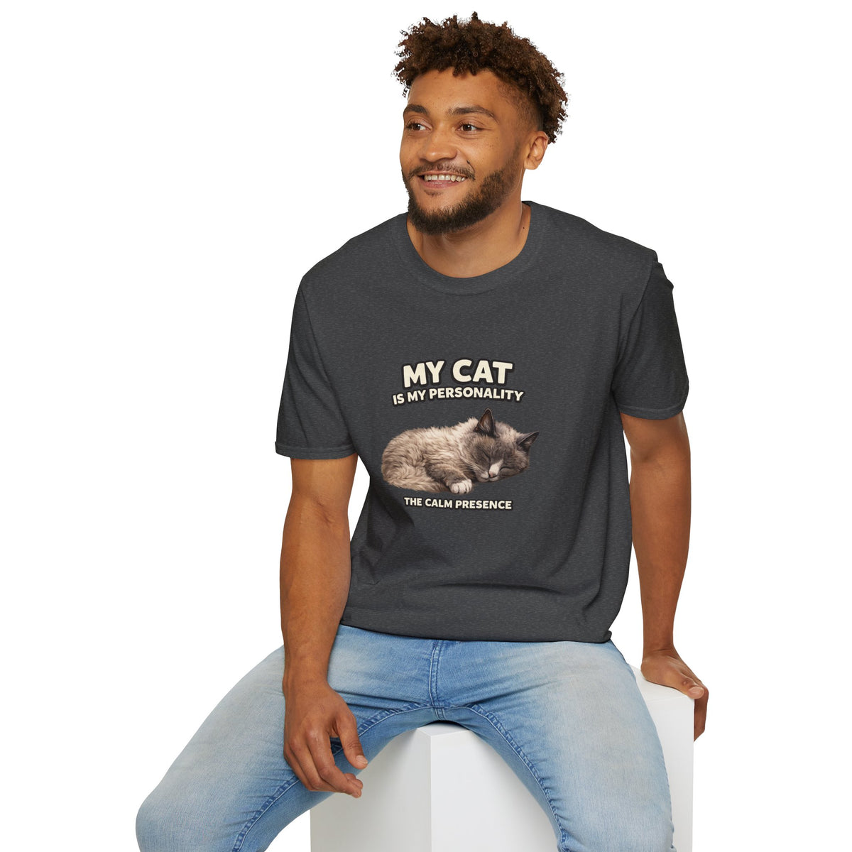 My Cat Is My Personality – "The Gentle Presence" – Personalized Custom Cat Shirt