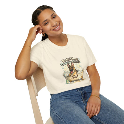 Bath Time Drama Club – Personalized Dog Spa T-Shirt – Paw Spa Days Remembered