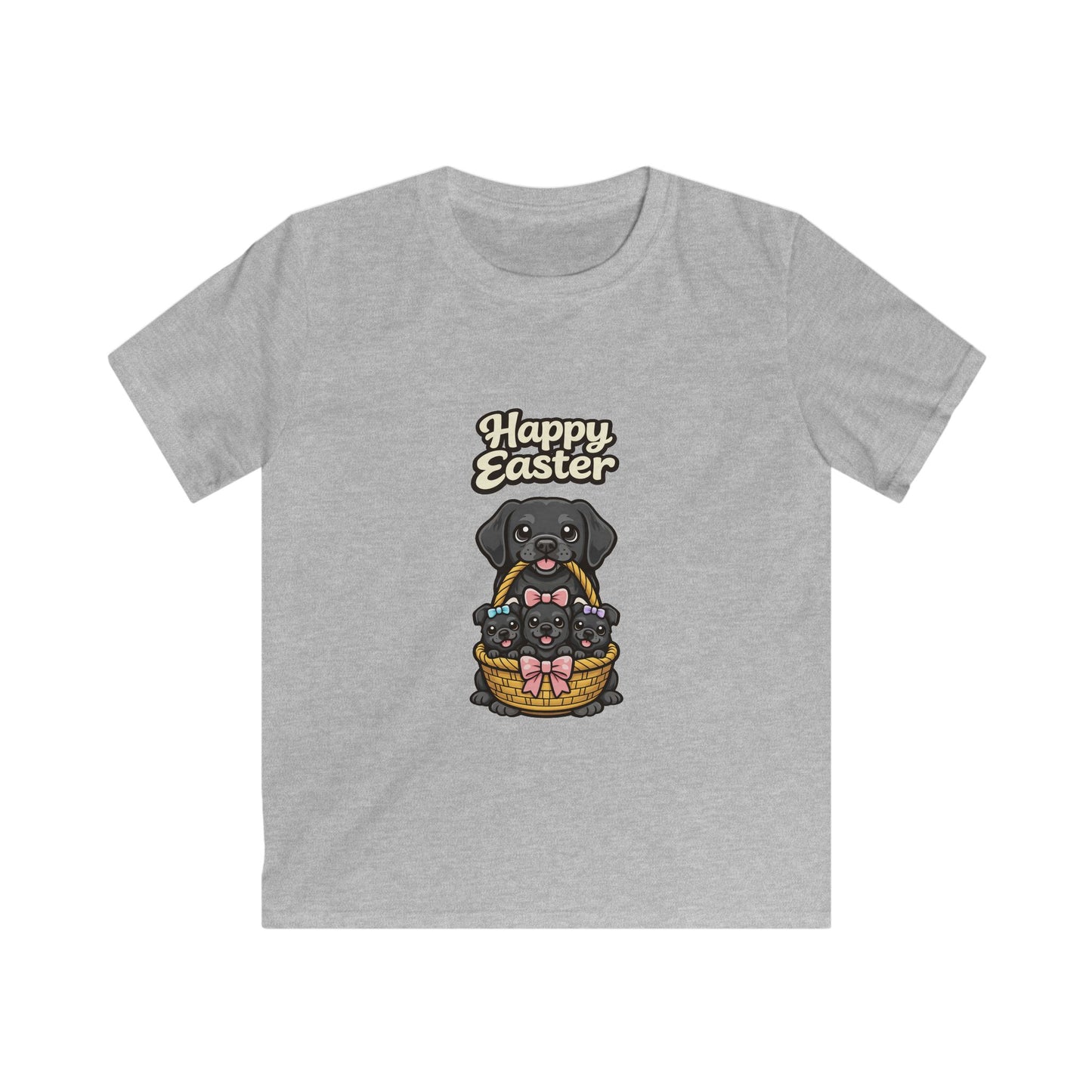 Black Labrador Retriever Family Happy Easter — Youth Dog Lover Tee
