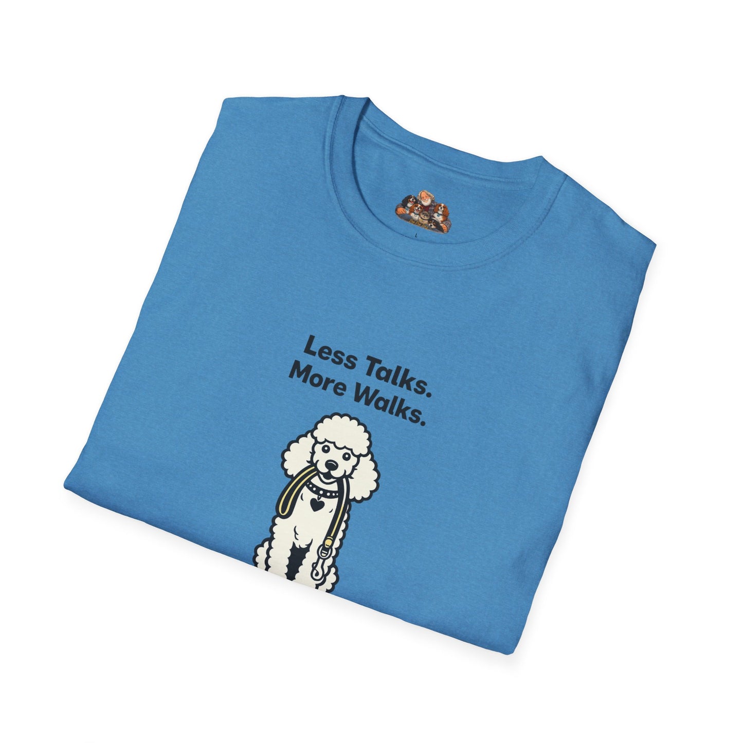 Poodle Less Talks. More Walks.  — Soft Color Minimalist Family Collection For Adult Dog Lovers