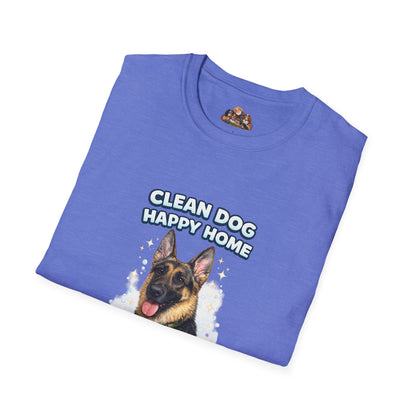 Clean Dog Happy Home – Personalized Dog Spa T-Shirt – Paw Spa Days Remembered