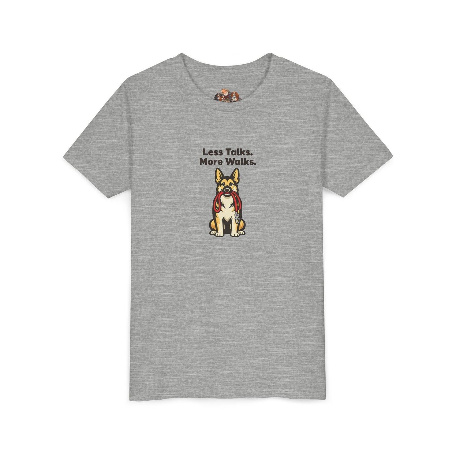 Less Talks. More Walks. -- Youth Dog Lover Tee
