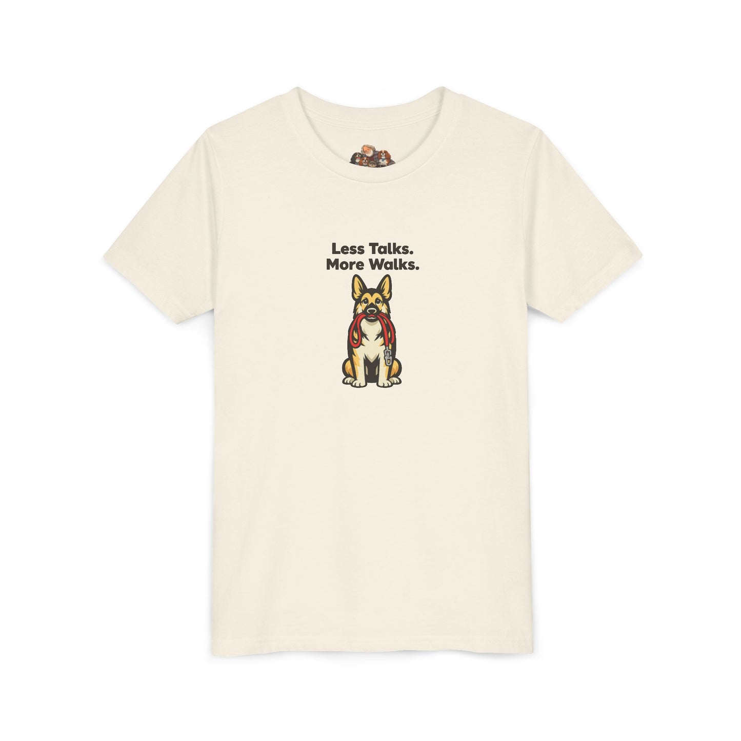 Less Talks. More Walks. -- Youth Dog Lover Tee