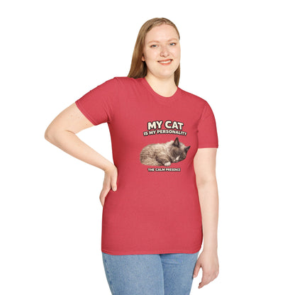 My Cat Is My Personality – "The Gentle Presence" – Personalized Custom Cat Shirt