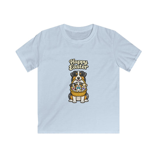Australian Shepherd Happy Easter — Youth Dog Lover Tee