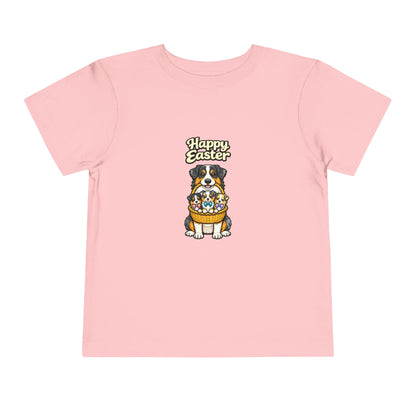 Australian Shepherd Family Happy Easter -- Toddler Dog Lover Tee