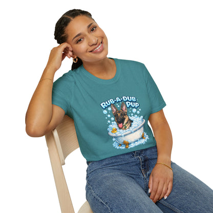 Rub-A-Dub Pup – Personalized Dog Spa T-Shirt – Paw Spa Days Remembered