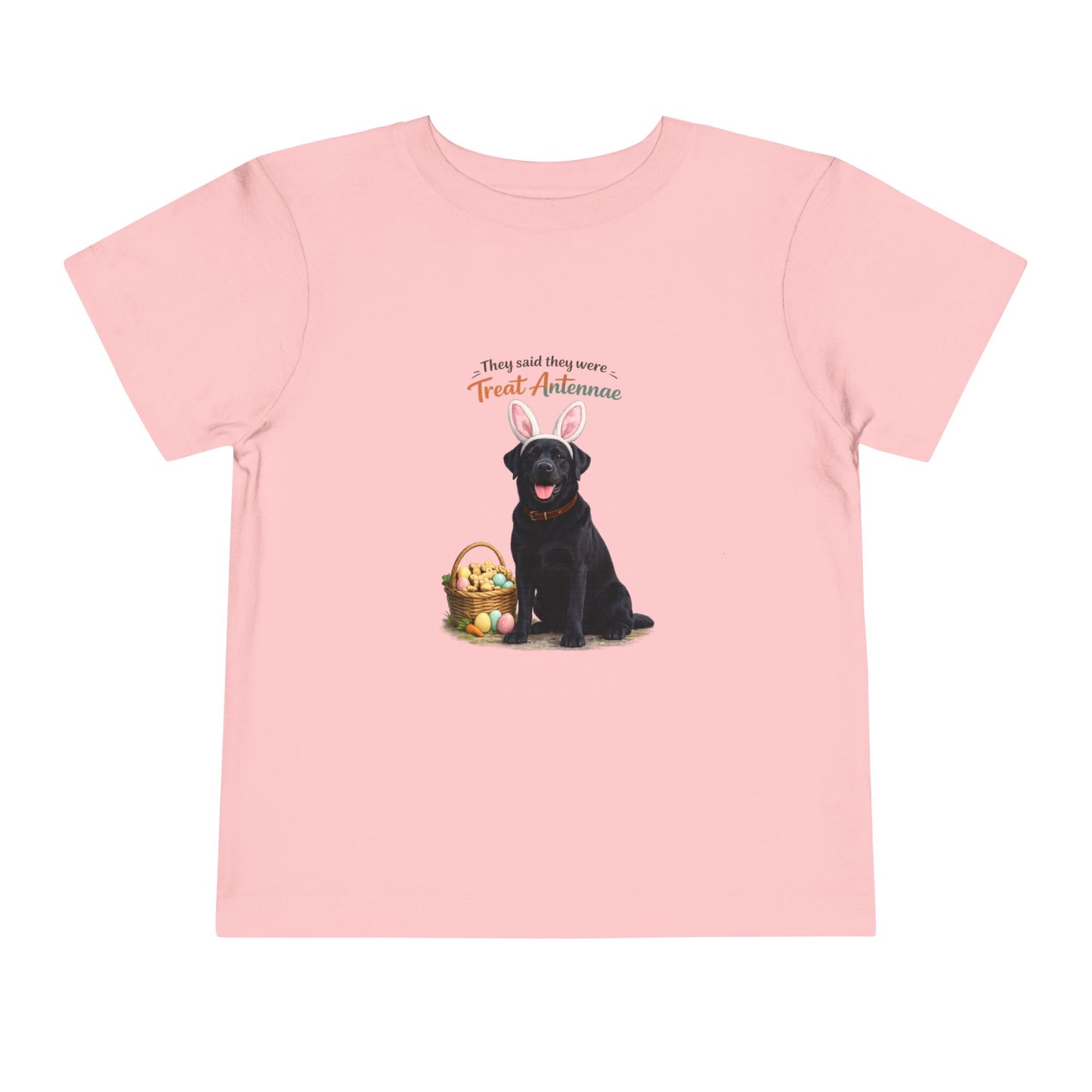 Black Lab Treat Antennae™ -- Toddler Dog Lover Tee