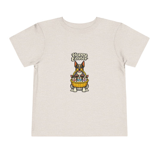 Great Dane Family Happy Easter -- Toddler Dog Lover Tee