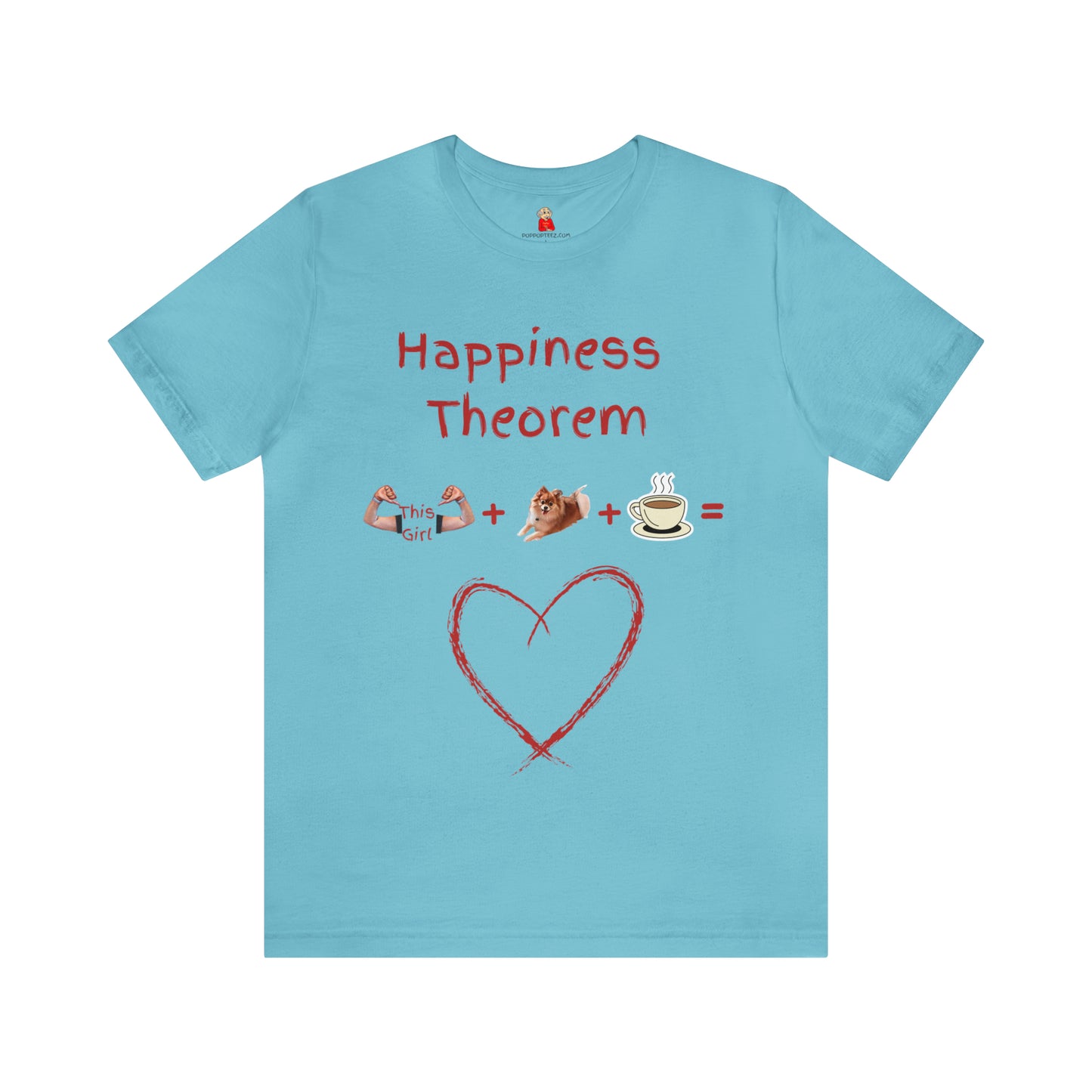 This Girl + Pomeranian + Coffee = Happiness Unisex Jersey Tee