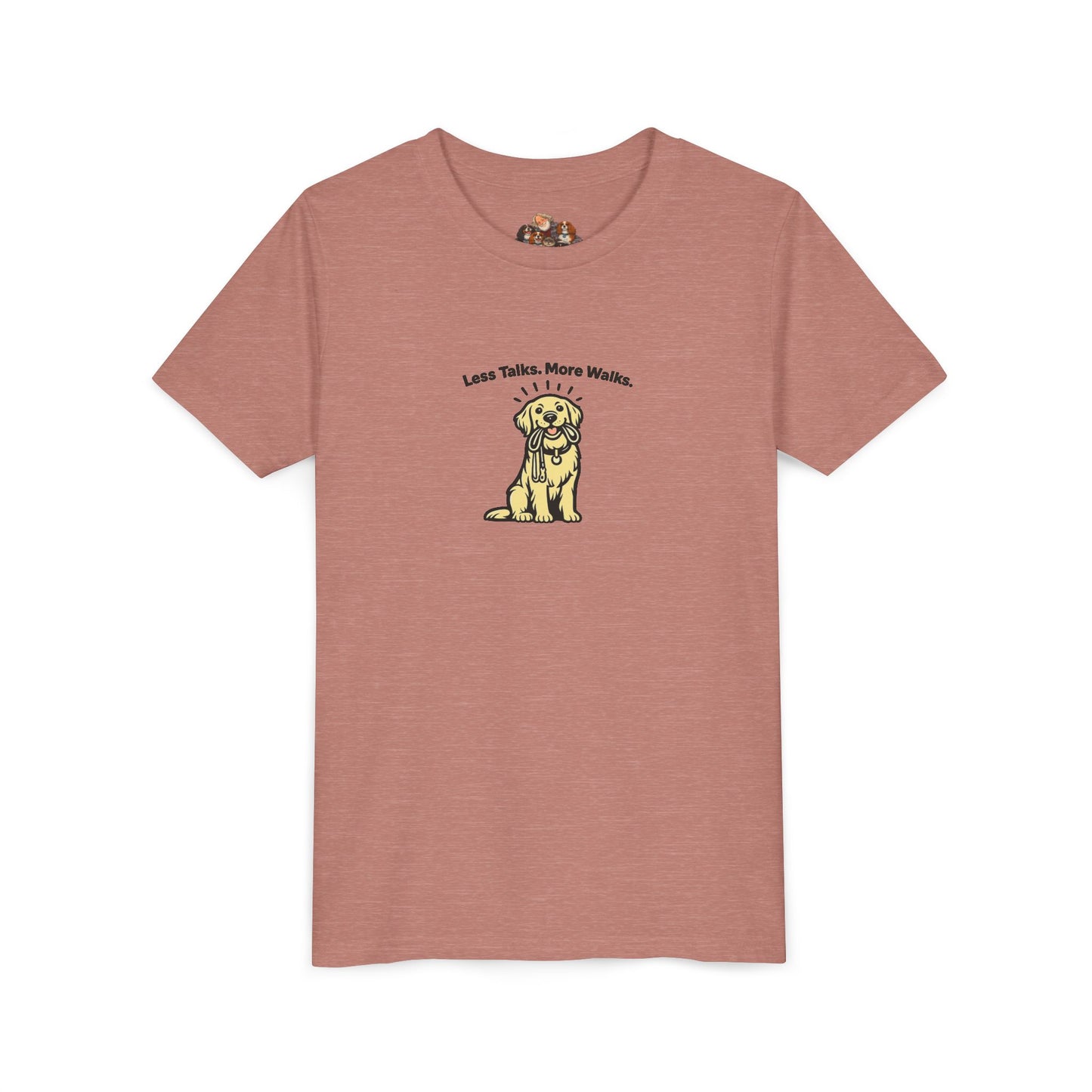 Less Talks. More Walks. -- Youth Dog Lover Tee