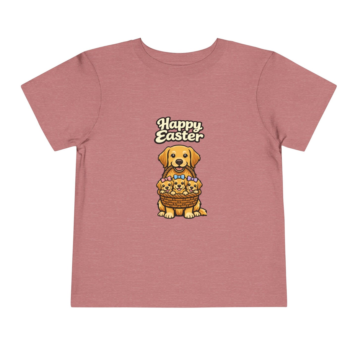 Yellow Labrador Retriever Family Happy Easter -- Toddler Dog Lover Tee