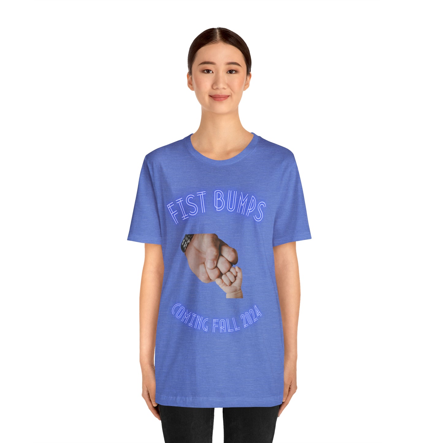 Baby Boy Blue Fist Bumps’Coming Fall 2024 Unisex Jersey Short Sleeve Tee