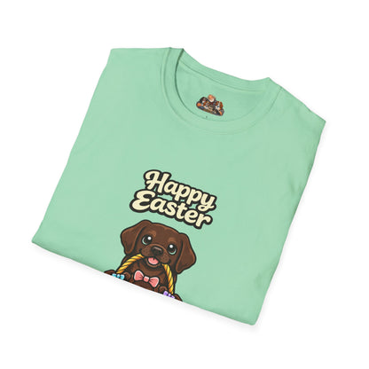Chocolate Labrador Family "Happy Easter"