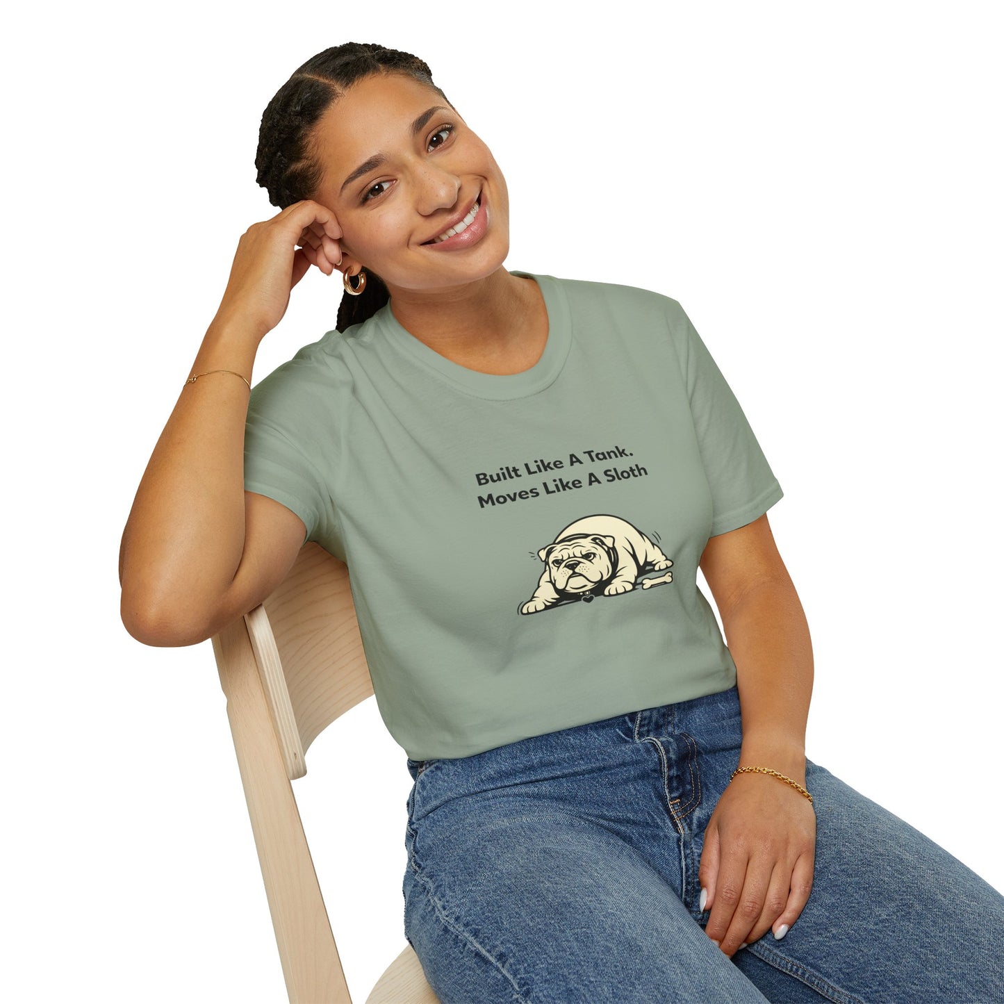 Built Like A Tank. Moves Like A Sloth.  —  Soft-Color Minimalist Family Collection For Adult Dog Lovers