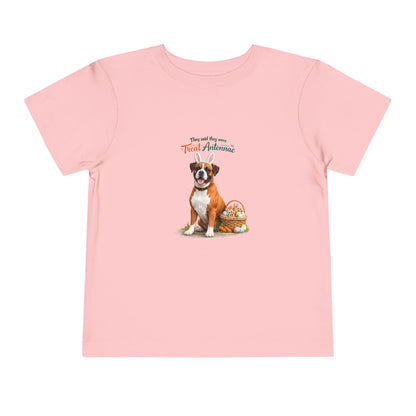 Boxer Treat Antennae™ -- Toddler Dog Lover Tee