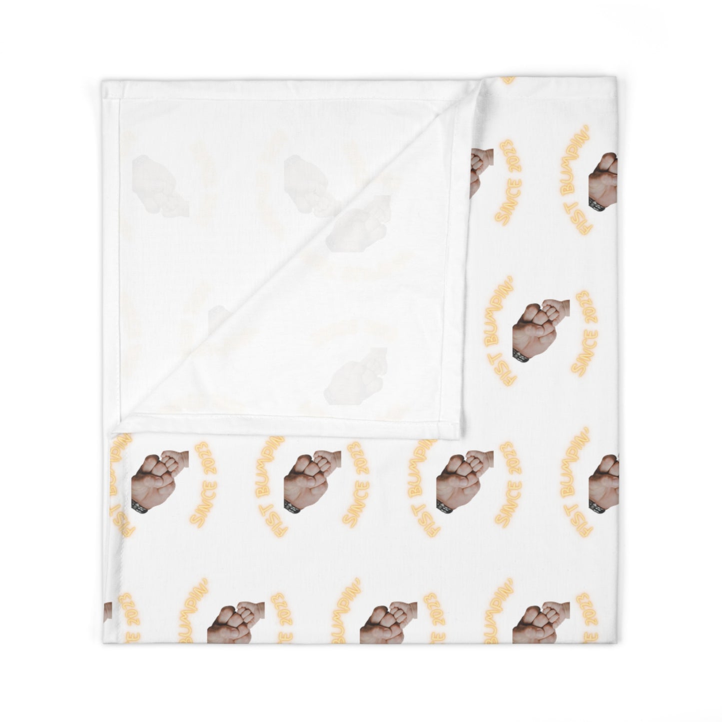 Kansas City Gold on White Fist Bumpin’ Since 2023 Baby Swaddle Blanket