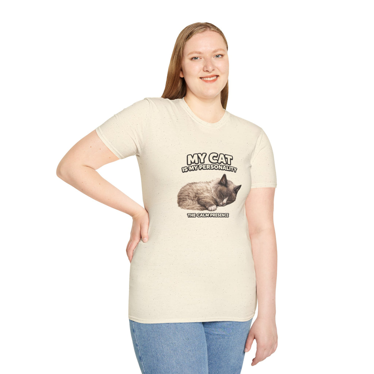 My Cat Is My Personality – "The Gentle Presence" – Personalized Custom Cat Shirt