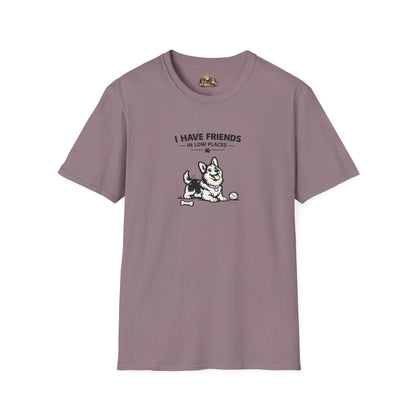 I Have Friends In Low Places  —  Black And White Minimalist Family Collection For Adult Dog Lovers